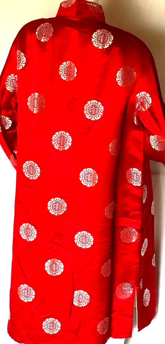 美品 roku dahl’ia SATIN CHINA MOTIF JACKET Reversible Chinese Silk Satin Jacket. For Sale at Ruby Lane