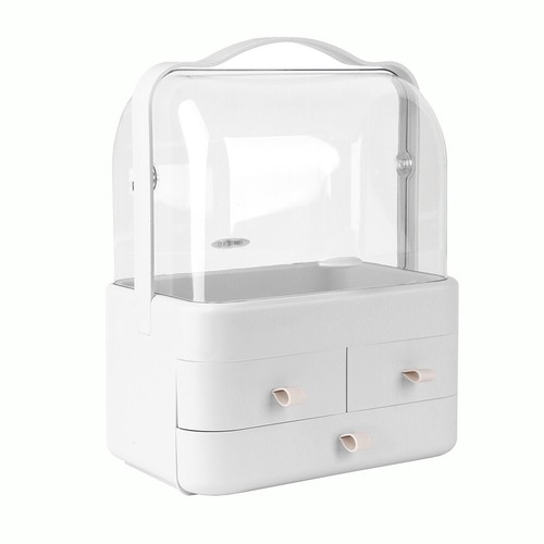 Large Cosmetic Skincare Organiser Tabletop Make-Up Storage Case 3 Drawers Box - Picture 14 of 24
