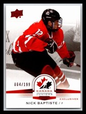 2014-15 Upper Deck Team Canada Juniors Red #8 Nick Baptiste 004/199 !!