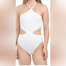 ZARA white ribbed bodysuit size Medium new with tags