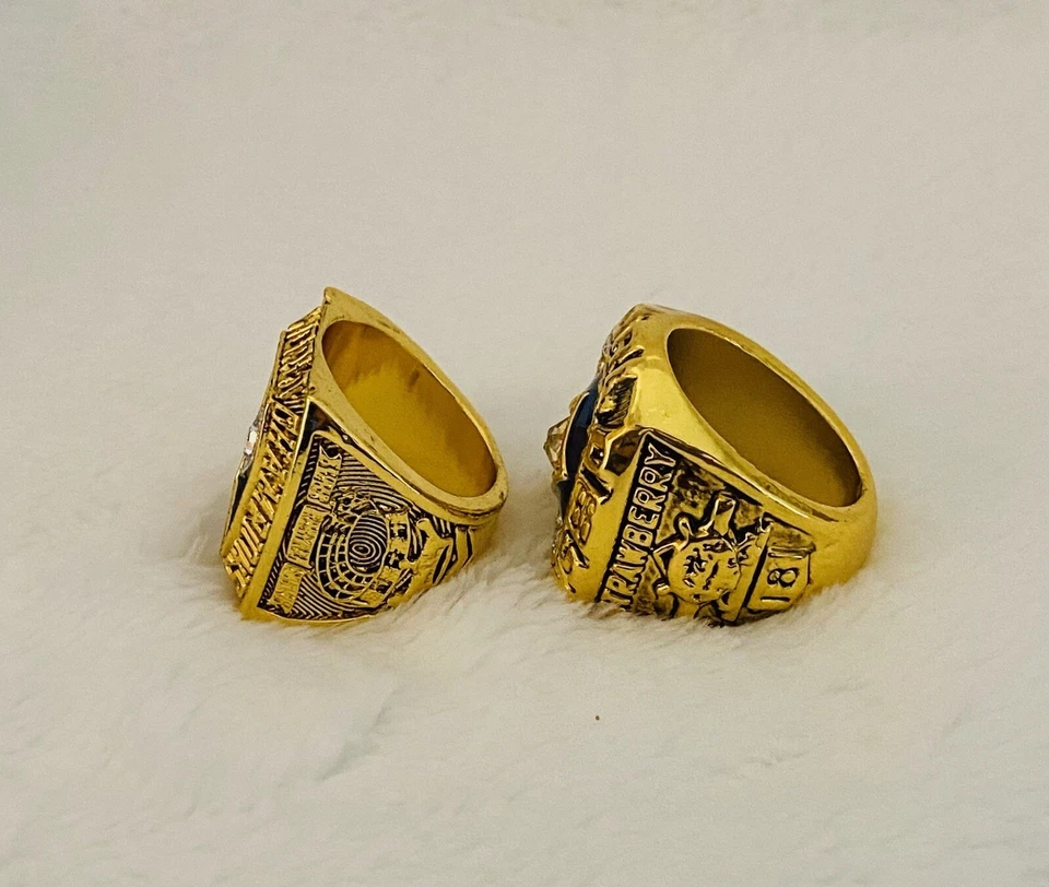 Juego de 2 anillos de campeonato de la Serie Mundial de los Mets de Nueva York, 🇺🇸 ENVÍO 1969/86 Foto 3 de 3