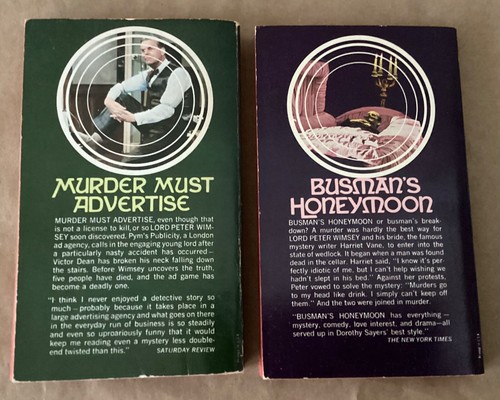 Busman Honeymoon Murder Must Advertise vtg Avon pbk books 1960s Dorothy Sayers - Picture 8 of 8