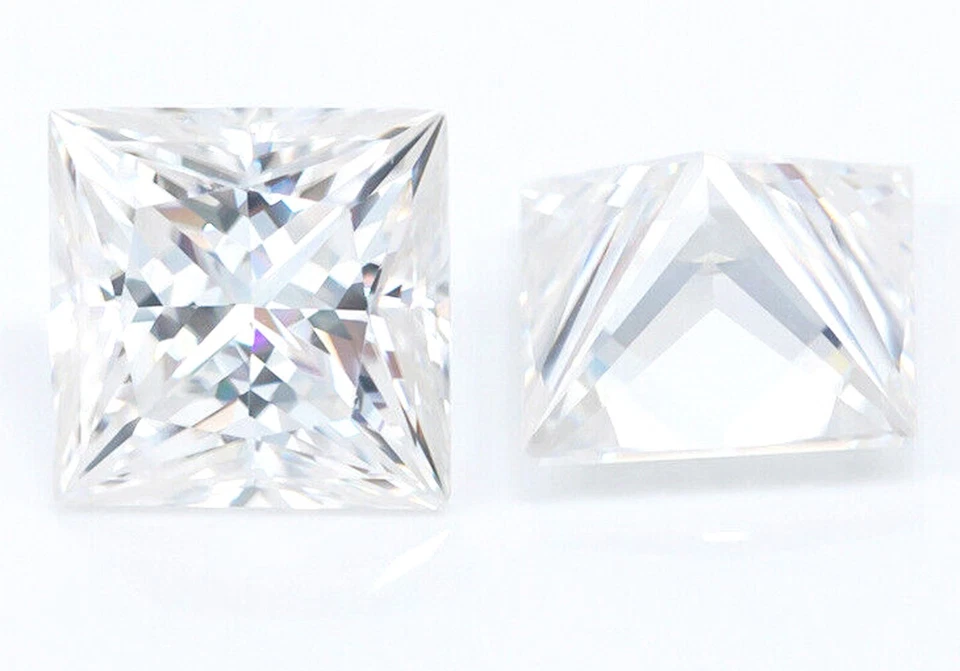 Princess Cut 3 Ct Lab-Grown CVD D-Color Diamond Certified Fl-Clarity Gemstone 4D - Image 4 of 4