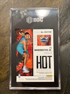 2019-20 Panini Hoops #HR-PJW PJ Washington Jr. Hot Sig. Auto RC 