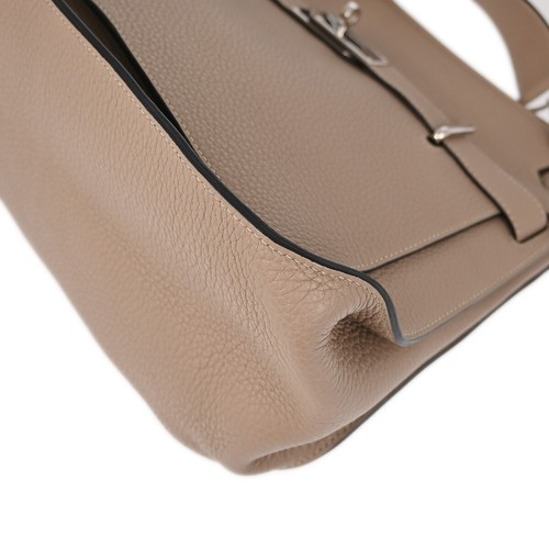 Hermes Tourterelle Taurillon Clemence Jypsiere 34 Shoulder Bag 31 N□N XX91198 - Picture 4 of 10