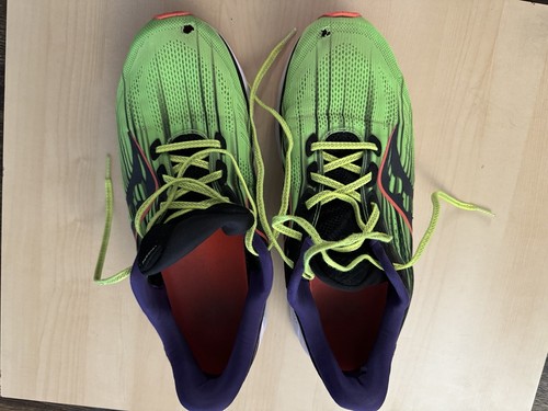Saucony Mens Sneakers Size 13 - VERY WORN - Lots of Miles. Neon Green “ViziPro - Picture 7 of 17
