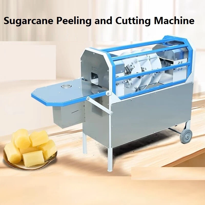 2025 Sugarcane Peeler Electric Commercial Sugarcane Peeling and Cutting Machine