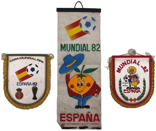 Espagne fanion vintage coupe du monde 1982 banderin pennant