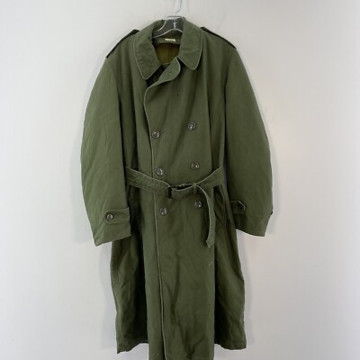 VTG M-1950A US Army Olive Green Wool Lined Field Overcoat