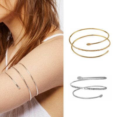 Women Upper Arm Cuff Bangles Jewelry Bracelet Armlet Armband Bangle Adjustable