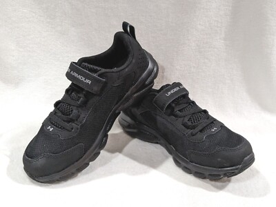 Under Armour UA BPS Assert 9 Black Boy's Sneakers-Assorted Sizes NWB 3024635-002