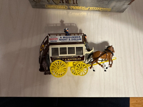 YSH2 Matchbox Models Of Yesteryear London Omnibus 1886 Horsedrawn Carriage Boxed - Picture 2 of 7