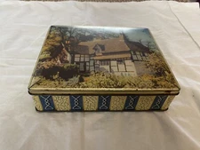 Edward Sharp & Sons Ltd Confectionery Tin, Made in England, Cottage Scene