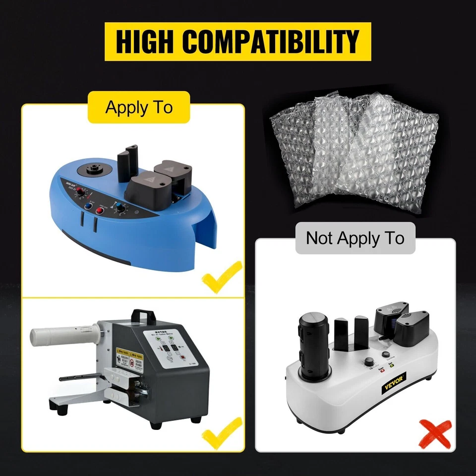 2 Roll 984ft x16" Air Cushion Machine Film Bubble Pillow Packaging Padding - Image 2 of 4