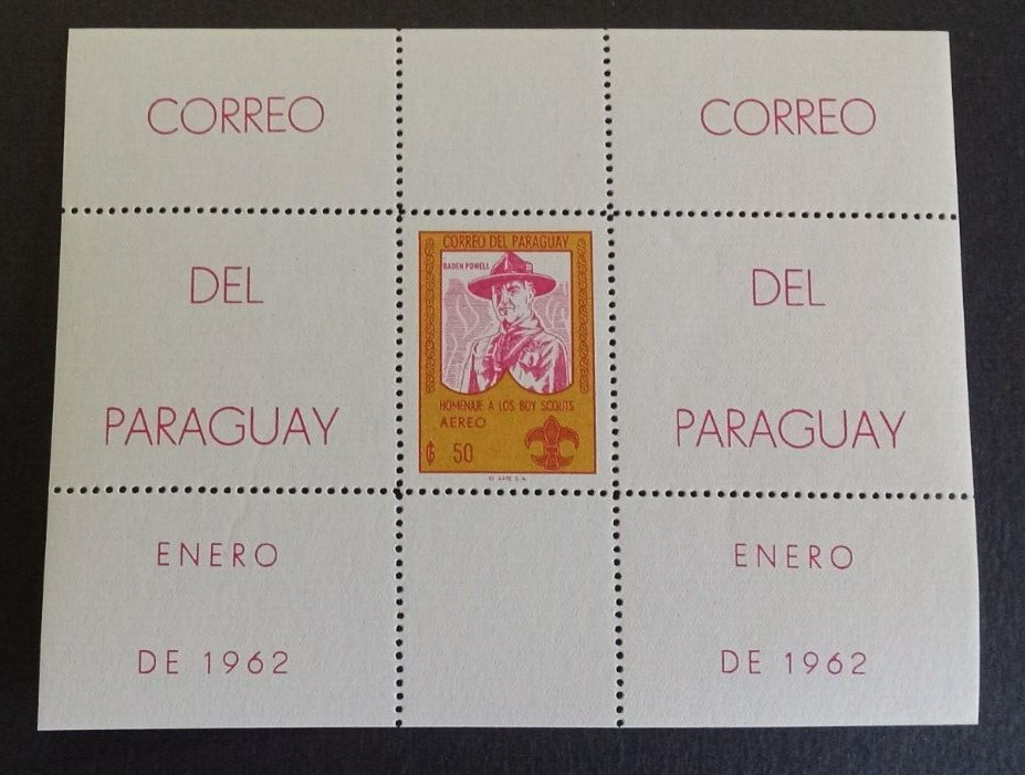 Paraguay Boy Scout Souvenir  Sheet  1962 MNH OG