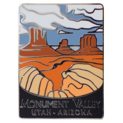 Monument Valley Enamel Lapel Pin Utah Arizona Desert Nature Gift Travel Souvenir