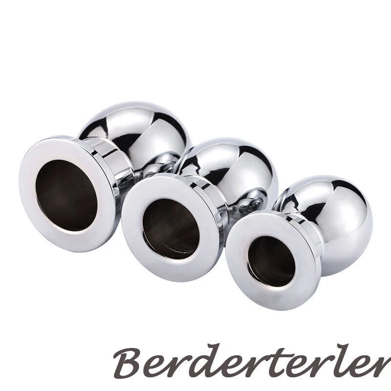 Metal Enema Anal Plug Dilatador Hueco Anal Butt Plug Acero Inoxidable Anal Juguete Sexual Foto 4 de 4
