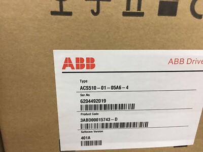 NEW ABB ACS510-01-05A6-4 ( ACS5100105A64 ) Low Voltage INVERTER ABB DRIVE