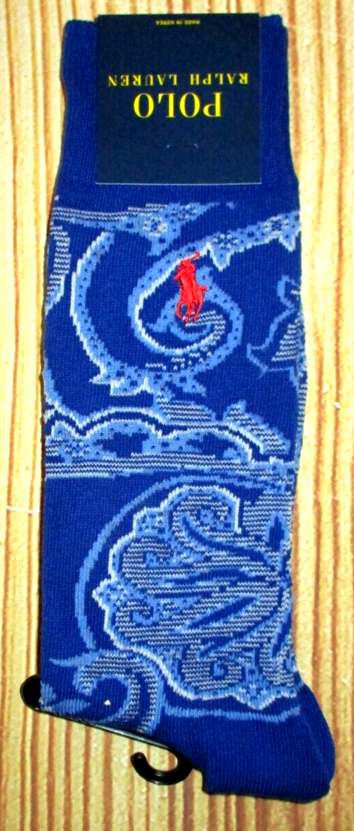 POLO DA UOMO RALPH LAUREN PONY BLU CALZE GIROCOLLO (SCARPE TAGLIA 6 12 5)