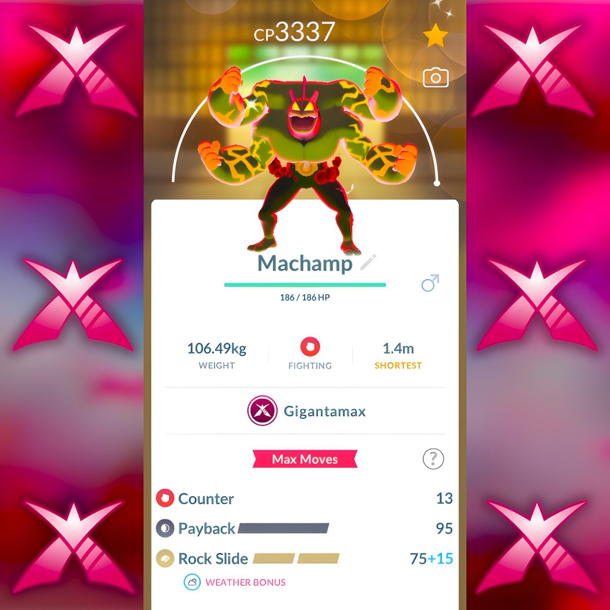 Pokemon Diamante Lucente Gigantamax Machamp - Scambio O Trade Con 20K Stardust, Account PTC, Regione Free Pokémon Go Shiny