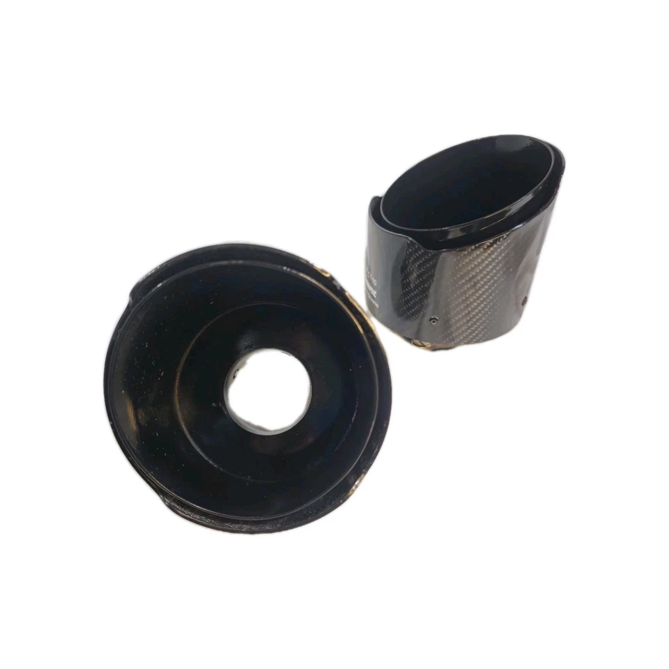 2 TERMINALI SCARICO ACCIAIO INOX NERO FIBRA DI CARBONIO 130mm STELVIO Alfa Romeo - Imagen 4 de 4