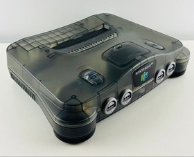 Nintendo 64 Console, Clear Black, Nintendo 64DD, with Box