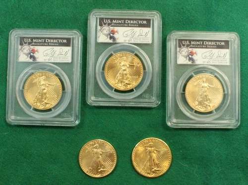 Lot of 5 U.S. $50 Gold Eagles and $20 Double Eagle 1926-2013