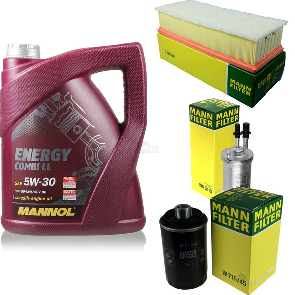 MANN-FILTER Inspektionspaket 5L Mannol Energy Combi Ll 5W-30 FüR Vw Sharan 2.0-image