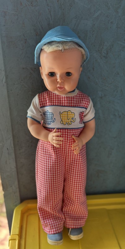 Vintage 1962 Horsman Thirsty Walker Doll~27” Needs New Wig 
