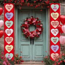 KatchOn, Conversation Hearts Valentines Door Banner - 72x12 Inch | Valentines 