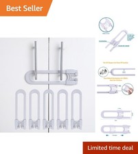 Sliding Cabinet Locks Baby Proofing Tool-Free Adjustable Latches 6 Pack