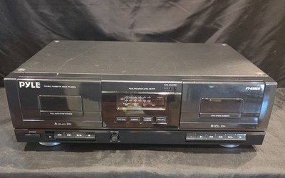 Pyle PT-659DU Dual Stereo Double Cassette Player Recorder USB Convertor **READ**
