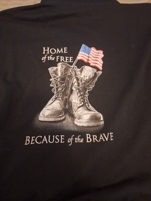 Patriotic Zip-Up Hoodie With Eagle & Flag Patches - Bradford Exchange XL