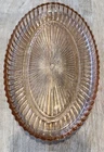 Anchor Hocking Queen Mary Pink Depression Glass Ribbed Oval Relish Dish EUC