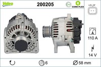 Lichtmaschine Generator Lima Valeo CORE-FLEX 200205 14V FüR Renault Megane 2 BM0