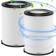 2 Pack VF4000 Replacement Filter for RIDGID, Standard Wet/Dry Vac Filter Vf40...