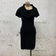 Y2K French Vintage Black Cable-Knit Dress by Royal Chicks