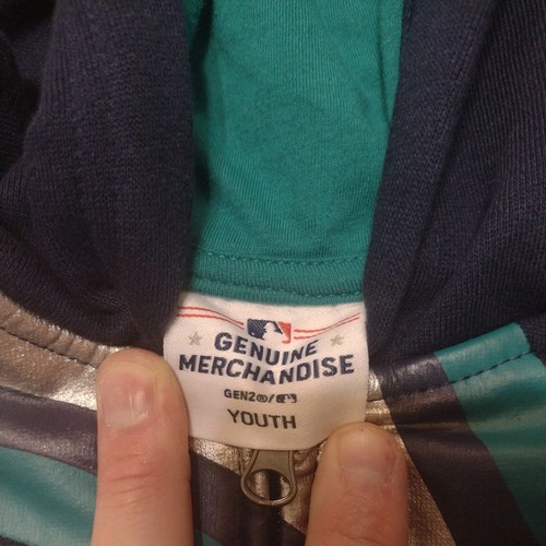 Seattle Mariners Big LogoGenuine Merchandise Kids Size Large Zip Up NWT - Picture 3 of 4