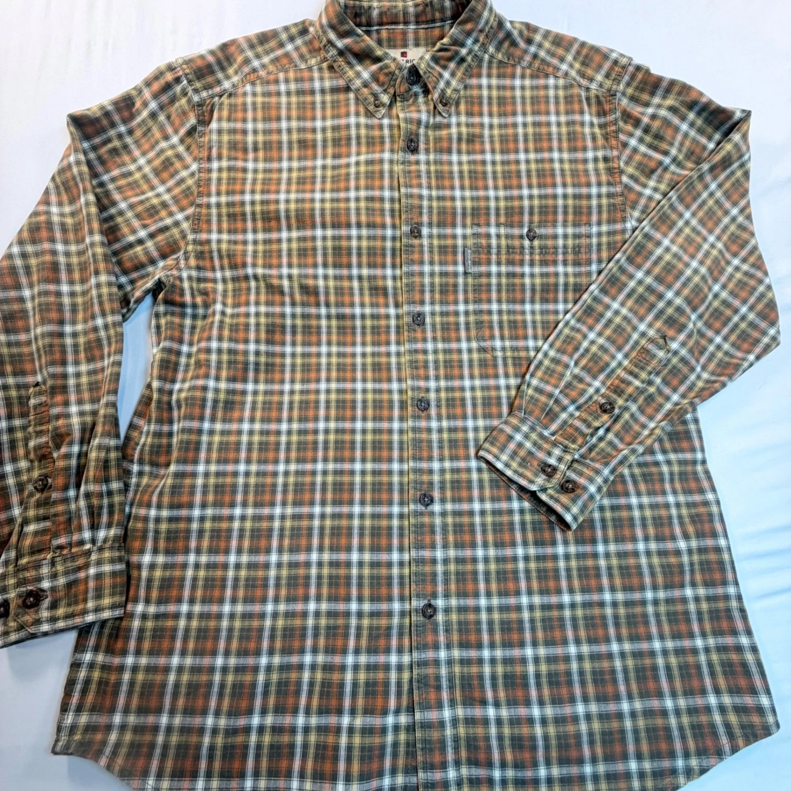 Woolrich Mens Large Plaid Button Down Shirt Cotton Outdoor Flannel Green Brown L
Opens in a new wind