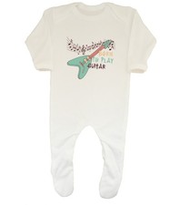 Born to Play Guitar Stringed Musician Baby Grow Sleepsuit Gift