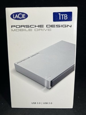 LaCie Porsche Design Mobile Drive 1TB USB-3.0 USB-2.0 External Hard Drive