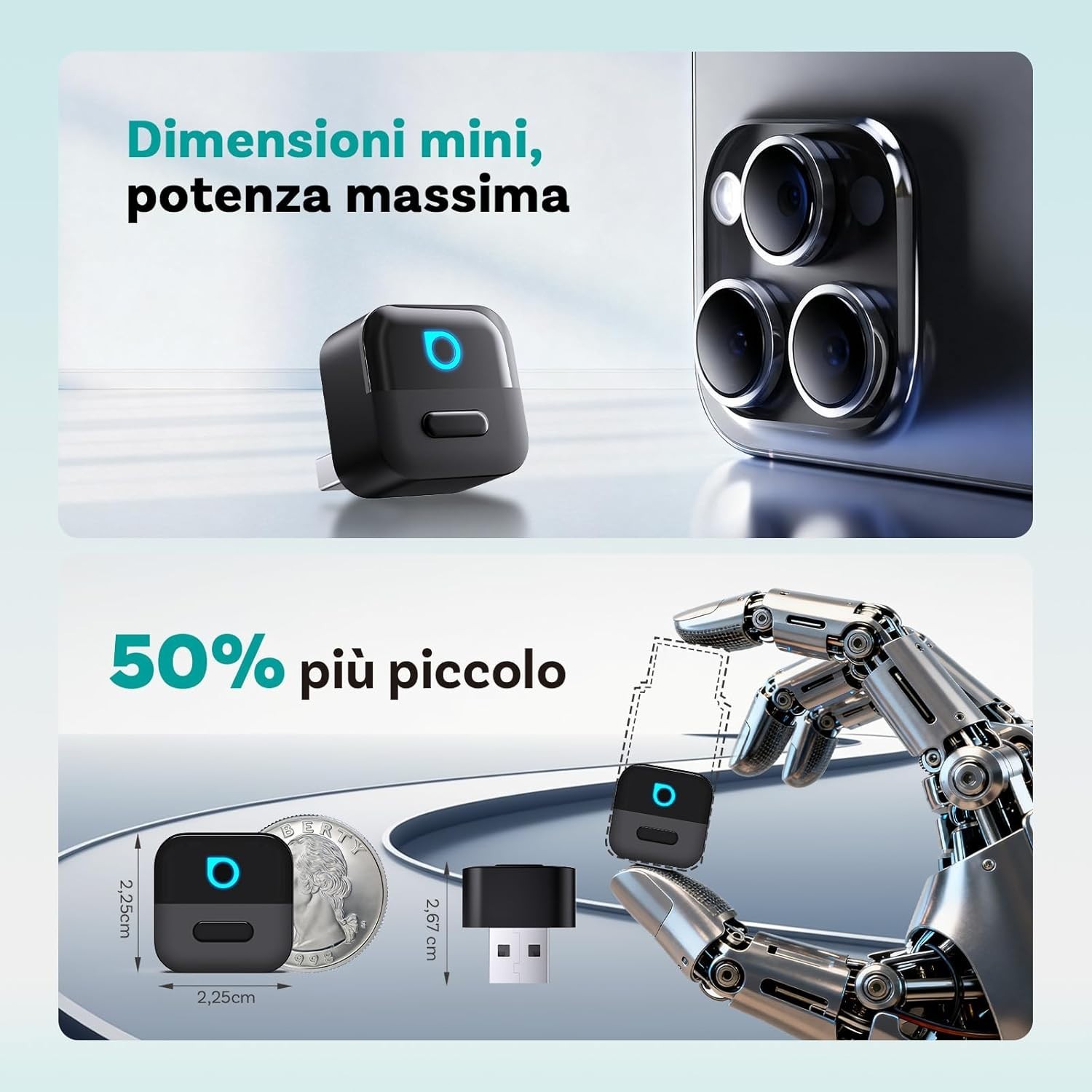 OTTOCAST Mini Pico Adattatore Wireless CarPlay e Android Auto WiFi 6 Plug & Play - Miniatura 8