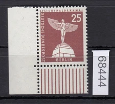 Berlin 1956, Mich No 146 W Corner Edge Smooth Gummirung