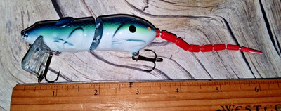 #B&W 3.35'' Floating Joint'd MOUSE In BLUE & WHITE Swimbait Fishing Lure Bass!!
