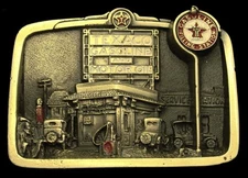 PE06175 *NOS* 1970s **TEXACO GASOLINE & OIL** 1920s GAS STATION OILFIELD BUCKLE