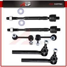 6pcs Rear Sway Bar Ends Front Inner Outer Tie Rod Links Suspension Kit