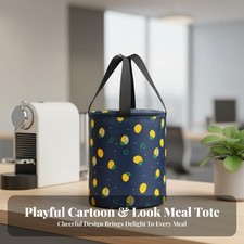 Cylindrical Bento Pouch Thickened Material Insulated Bento Pouch Large Capacity