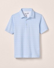 johnnie-O Performance Jersey Jr. Polo - Four Leaf Print Boys Kona Size 16
