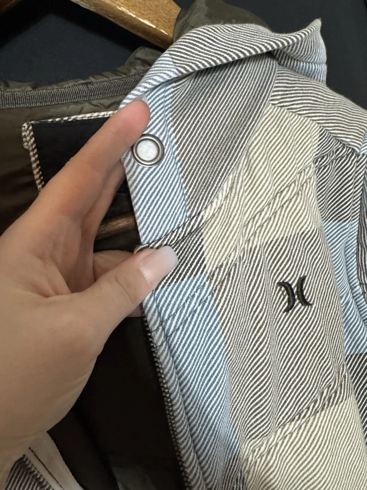 Sudadera con Capucha Hurley Cremallera Completa De Colección S Sudadera a Cuadros Forrada S Skate escena punk Y2K Foto 4 de 4