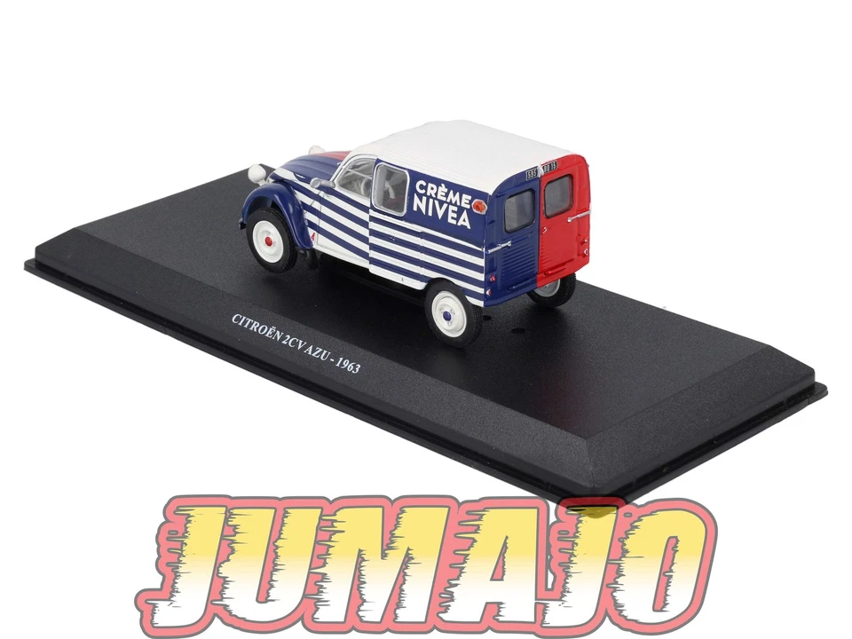 UTC17 Voiture 1/43 IXO Altaya Utilitaire CITROEN 2CV AZU 1963 Crème Nivea - Photo 3/4